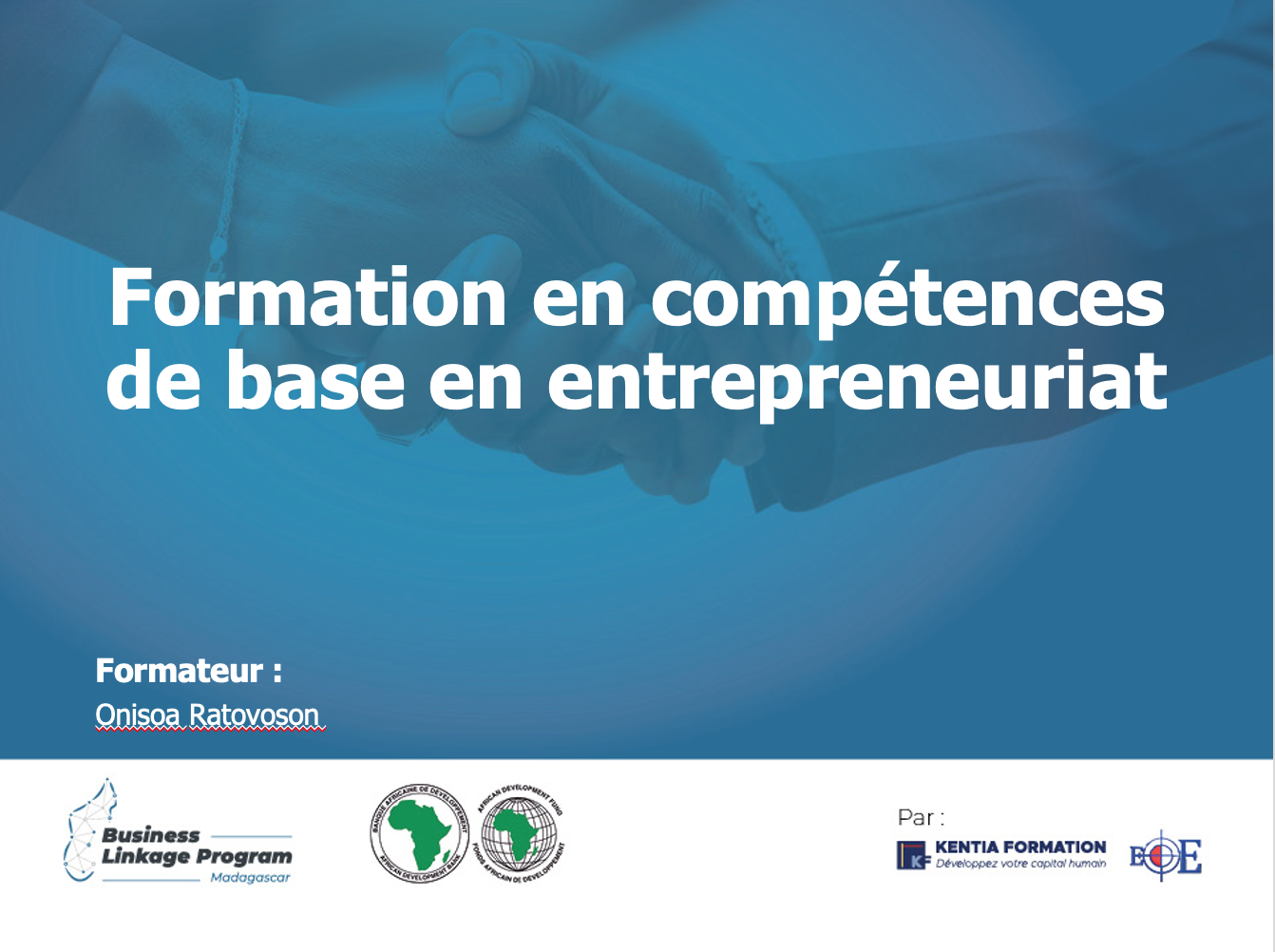 Formation en compétences de base en entrepreneuriat